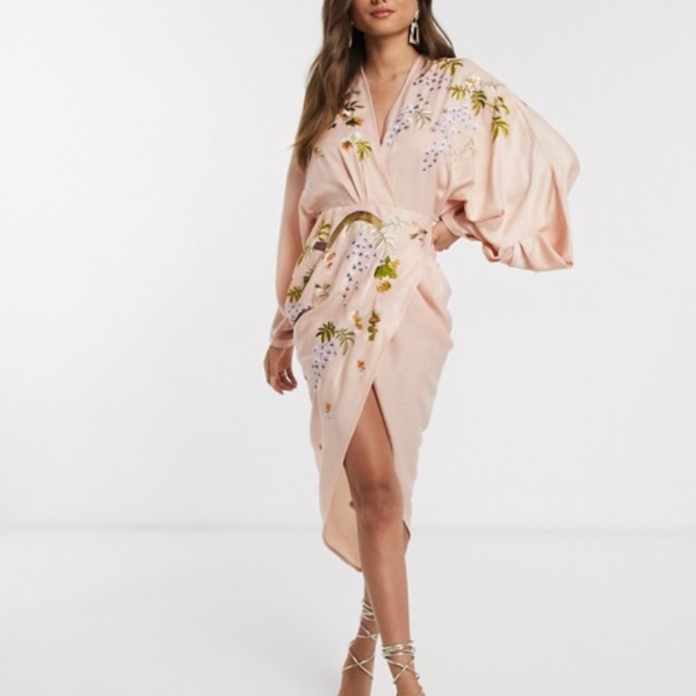 ISO ASOS embroidered twist dress